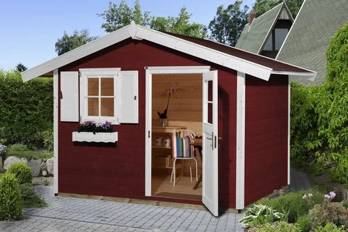Weka 123 301x205cm Gerätehaus schwedenrot