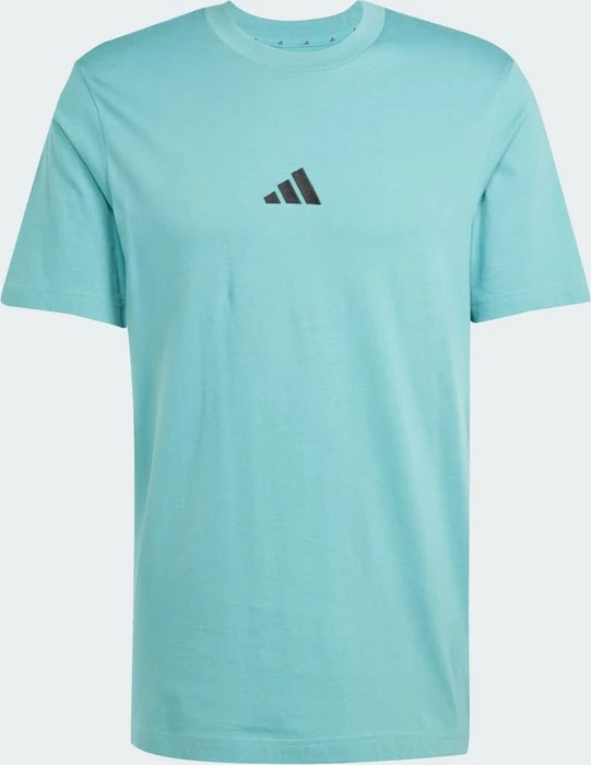adidas Essentials Small Logo Single Jersey T-Shirt kurzarm powder teal/black (Herren)