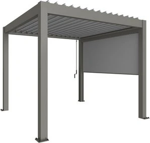 Biohort Sonnenschutzrollo für Pergola 4m quarzgrau-metallic
