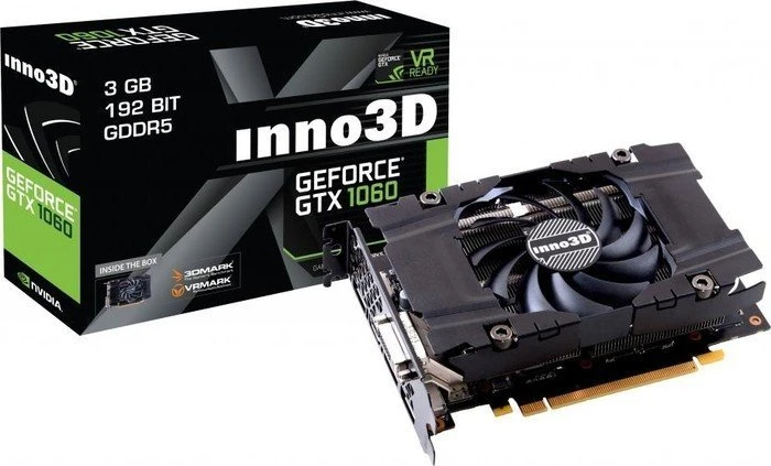 INNO3D GeForce GTX 1060 Compact X1, 3GB GDDR5, DVI, HDMI, 3x DP