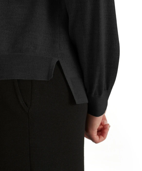 Falke Basic Apparel Cardigan Rundhals Strickjacke schwarz (Damen)