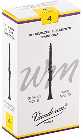 Vandoren CR164T White Master Traditonal, Stärke 4, 10 Stück