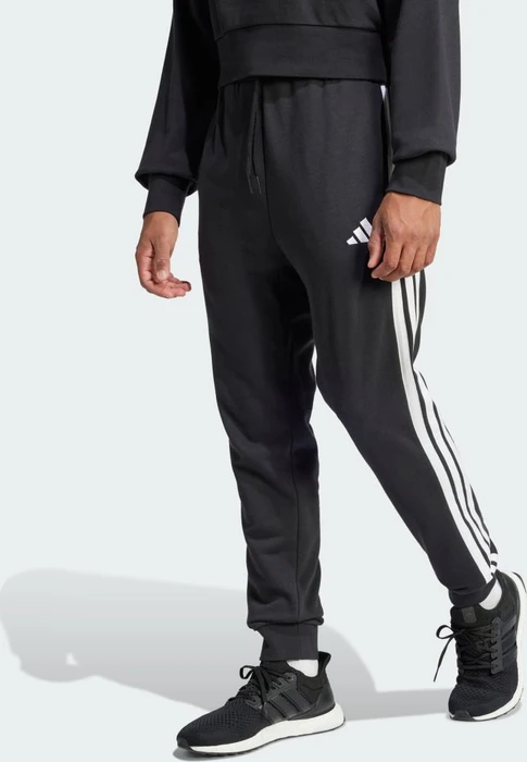 adidas Essentials 3-Streifen French Terry Trainingshose lang schwarz/weiß (Herren)