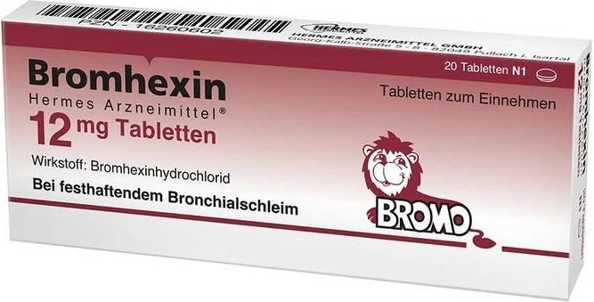Bromhexin Hermes Arzneimittel 12 mg Tabletten, 20 St