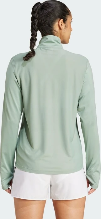 adidas Own The Run Half-Zip Laufshirt langarm silver green (Damen)