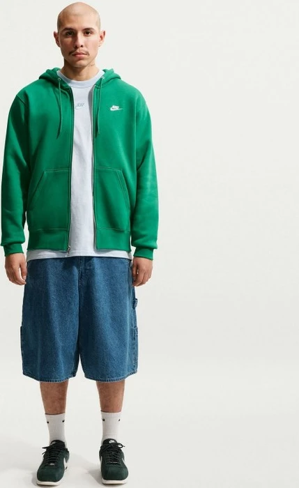 Nike Club Fleece FZ Hoodie malachite/white (Herren)