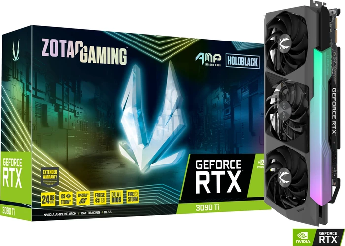 Zotac Gaming GeForce RTX 3090 Ti AMP Extreme Holo, 24GB GDDR6X, HDMI, 3x DP