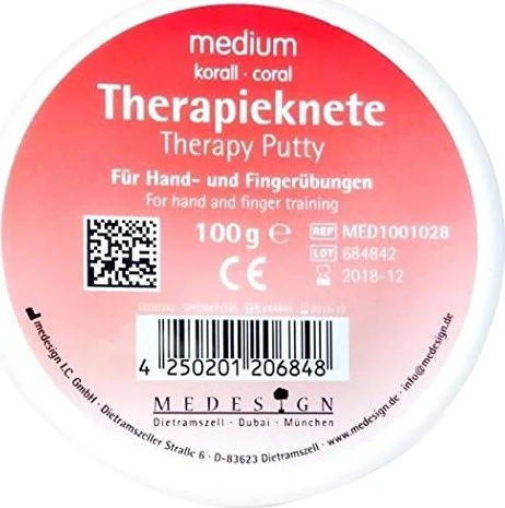 medesign Therapieknete medium korallrot, 100ml