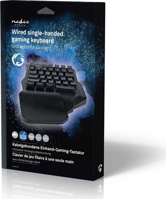Nedis Einhand-Gaming-Tastatur, schwarz, USB-A (GKBDS110BK) – Bild 11