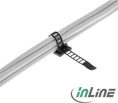 InLine Kabelbinder Bündelklemme, 85mm, schwarz, 10 Stück