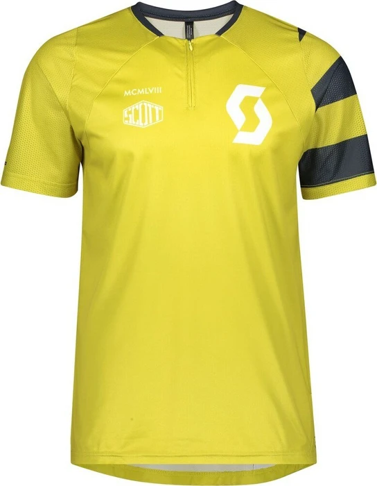 Scott Trail Vertic Zip Trikot kurzarm lemongrass yellow (Herren)