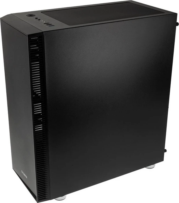 Zalman R2, schwarz, Glasfenster