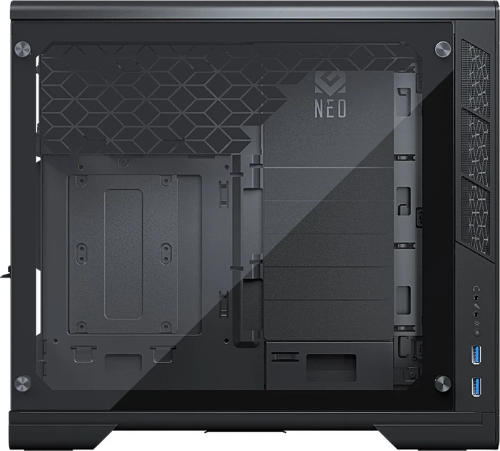 MetallicGear / MagniumGear Neo G Mini [V2], schwarz, Glasfenster, Mini-ITX