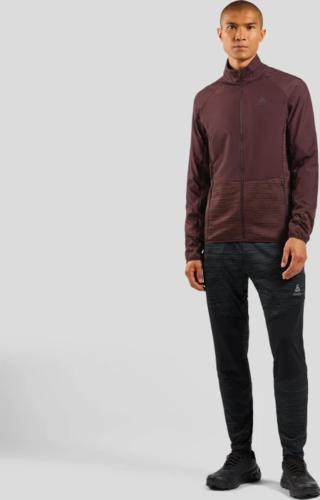 Odlo The Run Easy Warm Hybrid Funktionsjacke fudge (Herren)
