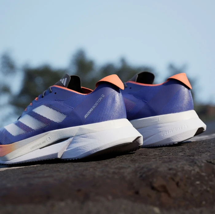 adidas Adizero Boston 12 lucid blue/cloud white/impact orange (Herren)
