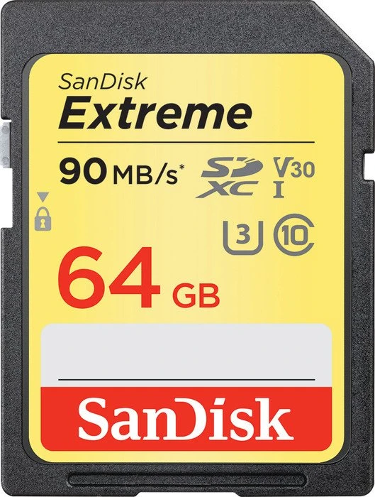 SanDisk Extreme, SD UHS-I U3, V30, Rev-VE