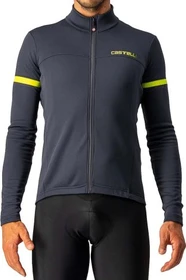 Castelli Fondo 2 Trikot langarm dark grey/yellow fluo reflex (Herren)