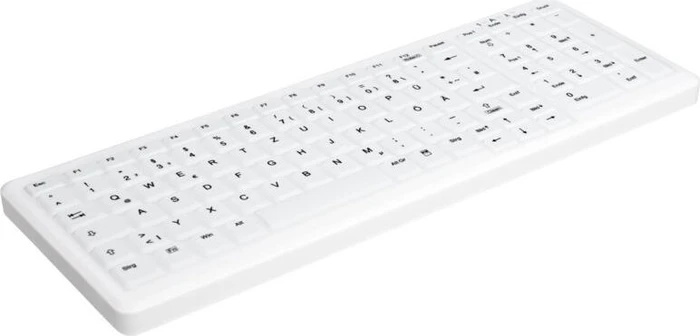 Contour Design Active Key Desinfizierbare Tastatur mit Nummernfeld, weiß, USB, DE