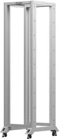 Lanberg Open Rack Series 19" Open Frame Rack 42HE, 4-Pfosten, mit Rollen, Flat Pack, tiefenverstellbar, 430-590mm, RAL 7035, 800mm tief
