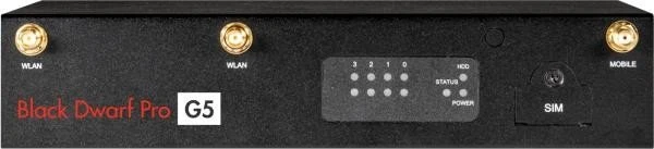 Securepoint Black Dwarf Pro G5 VPN Gateway Wifi Firewall, 4x RJ-45