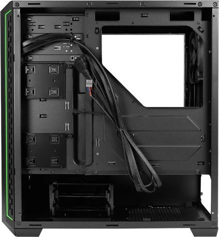 Antec P7 schwarz/grün, Acrylfenster