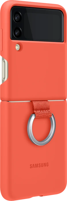 Samsung Silicone Cover with Ring für Galaxy Z Flip 3 5G Coral