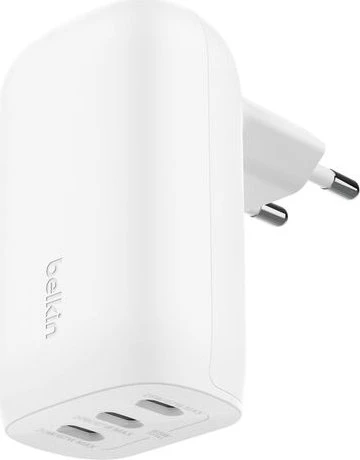Belkin USB-C-Ladegerät mit drei Anschlüssen PPS (67 W) + USB-C-/USB-C-Kabel weiß