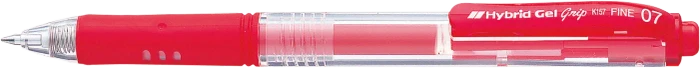 Pentel Hybrid Gel Grip K157 0.7mm/0.35mm Gelroller rot/transparent
