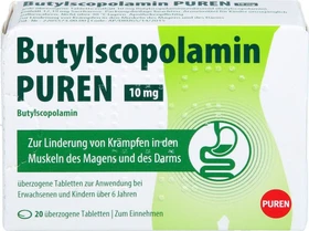 Butylscopolamin-PUREN 10mg Tabletten, 20 Stück