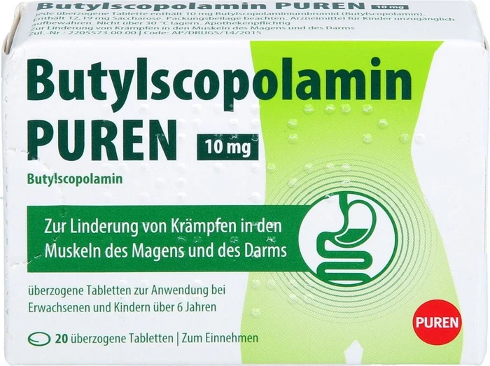 Butylscopolamin-PUREN 10mg Tabletten, 20 Stück