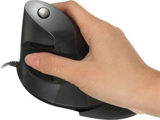 Dacomex V200U Vertical Mouse, schwarz, USB