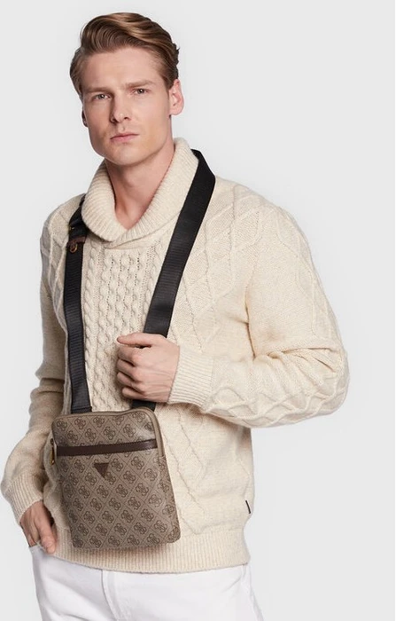 Guess Milano Smart Umhängetasche beige/braun