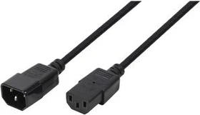 LogiLink Kaltgeräte Verlängerungskabel C13/C14 schwarz, 3m (CP110)