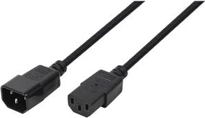 LogiLink Kaltgeräte Verlängerungskabel C13/C14 schwarz, 3m