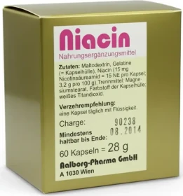 FBK-Pharma Niacin Kapseln, 60 Stück