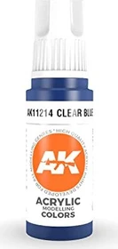 AK-Interactive 3rd Gen Acrylic Colors Acrylic Modelling Colors clear blue, 17ml