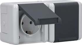 Jung WG 800 SCHUKO Zweifach-Steckdose 16A 250V waagrechte Montage
