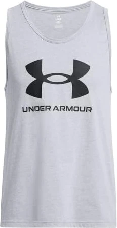 Under Armour Logo Funktionsshirt ärmellos steel light heather/black (Herren)