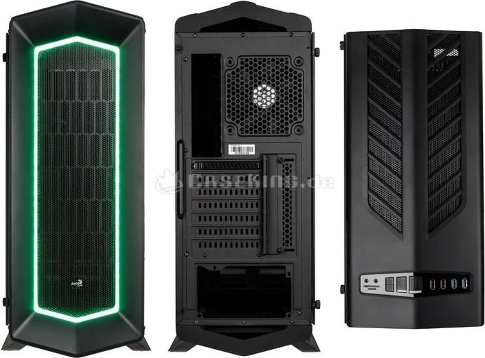 AeroCool Project7 P7-C1 Tempered Glass Edition schwarz, Glasfenster, schallgedämmt