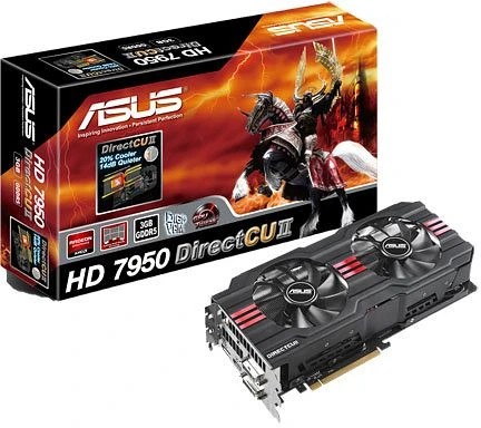 ASUS Radeon HD 7950 DirectCU II, HD7950-DC2-3GD5-V2, 3GB GDDR5, 2x DVI, HDMI, DP