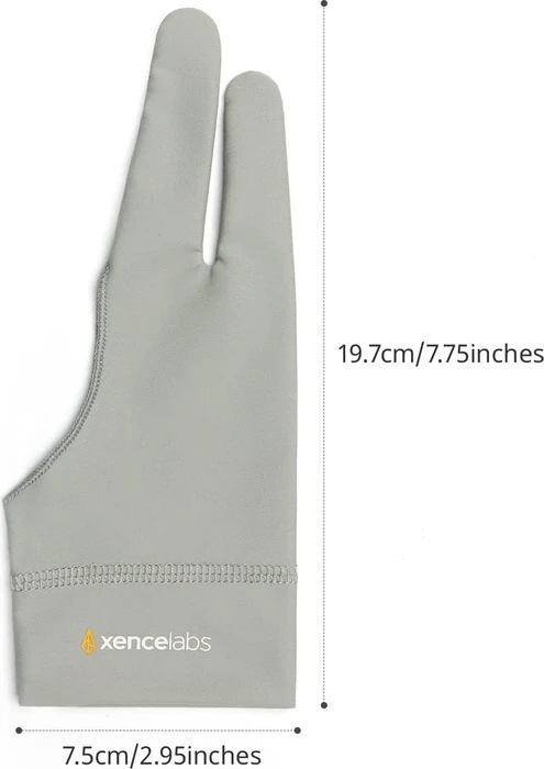 Xencelabs Drawing Glove, Zeichenhandschuh, Medium, grau