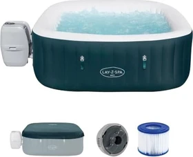 Bestway Lay-Z-Spa Ibiza AirJet Whirlpool quadratisch 180x180x66cm dunkelgrün