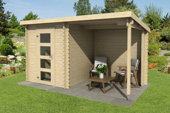 Lasita Maja Jelle Plus Gartenhaus natur