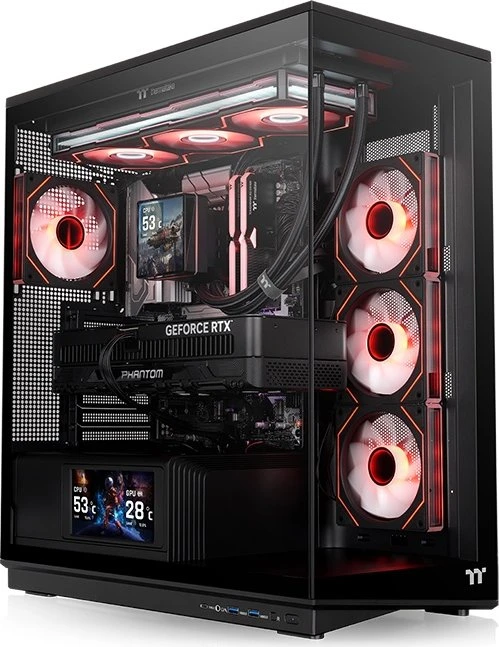 Thermaltake Stage 450 TG ARGB Black, Glasfenster