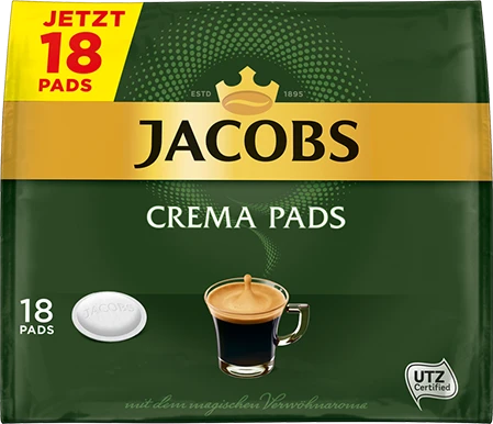Jacobs Krönung Crema klassisch Kaffeepads, 16 Stück