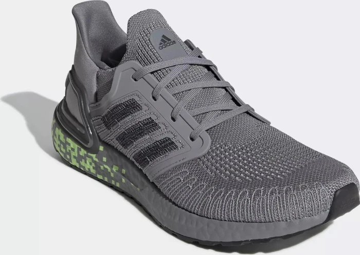 adidas Ultraboost 20 grey three/core black/signal green (Herren)