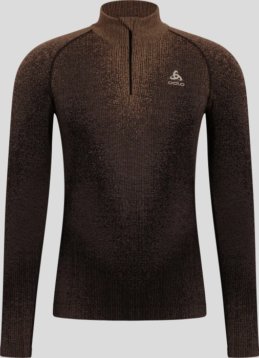 Odlo POW Blackcomb Baselayer Half Zip Funktionsshirt langarm fudge (Herren)