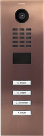 DoorBird D2104V IP Video Türstation mit 4 Ruftasten Bronze, Edelstahl V2A, gebürstet