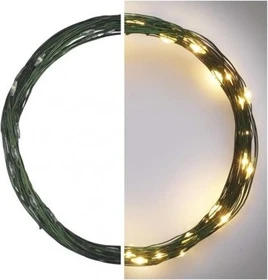 Emos Nano Lichterkette grün LED 40x warmweiß