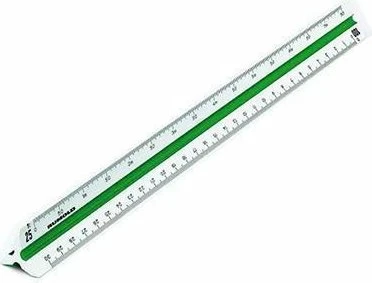 Rumold 150 Dreikantmaßstab 30cm, Architekt 4, weiß (150/30 4)